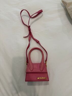 Jacquemus pink leather mini Chiquito-style crossbody bag